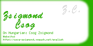 zsigmond csog business card